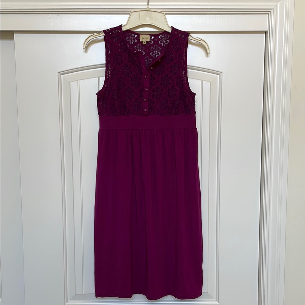 Ella Moss Purple Sleeveless Knee length Summer Dress - Size M